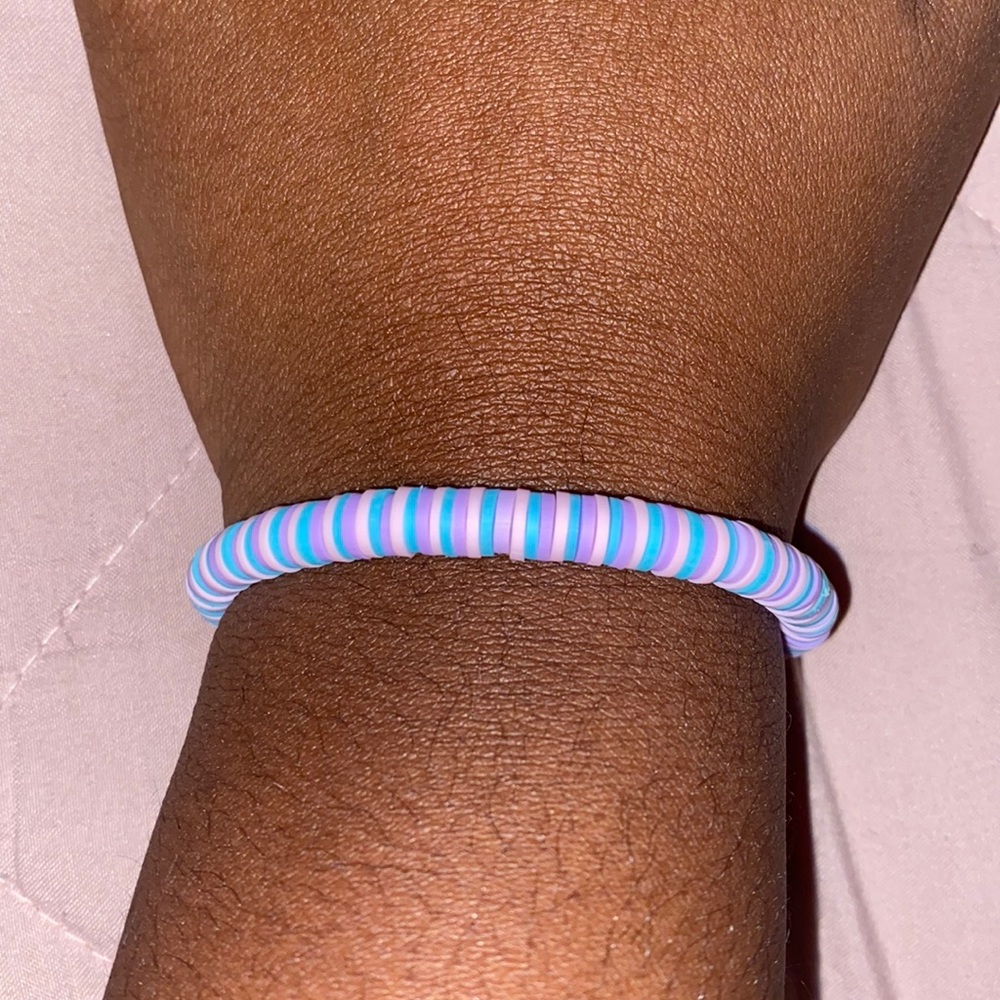 light pink, light blue and light purple bracelet